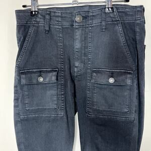 American Eagle Black Cargo Pocket Hi-Rise Jeggings Women's Size 6 Short